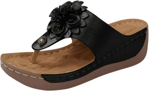 2025 Summer Orthopedic Sandals for Women Comfy Arch Support Slip on Wedge Sandals Dressy Casual Beach Shoes Footwear