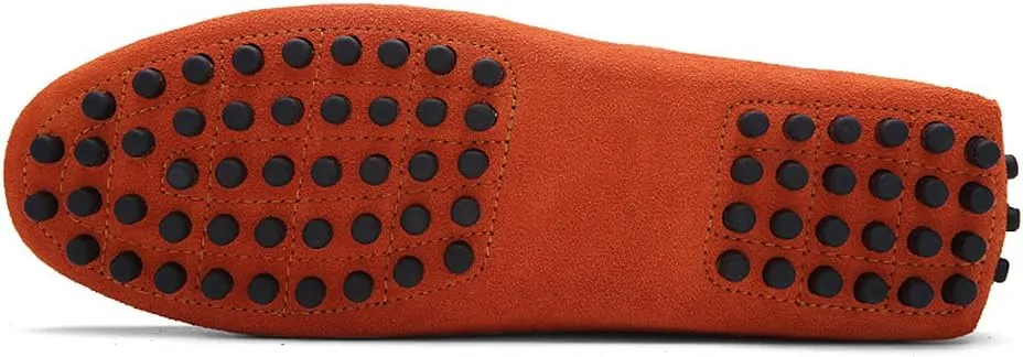 ANUFER Men's Soft Suede Leather Driving Loafers Shoes Bowtie Moccasin Slippers Big Size