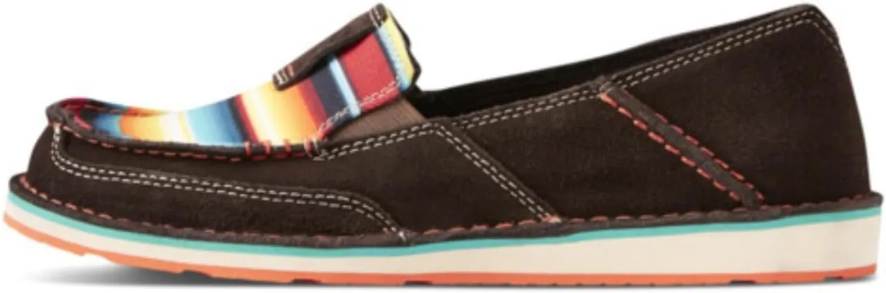ARIAT Women's Cruiser Azteca Black Suede/Gold Glitter Casual