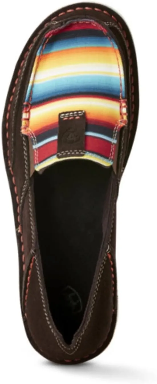 ARIAT Women's Cruiser Azteca Black Suede/Gold Glitter Casual