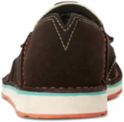 ARIAT Women's Cruiser Azteca Black Suede/Gold Glitter Casual