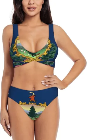 Arizona State Flag Bikini Sets Women Two Piece Bikini Swimsuit