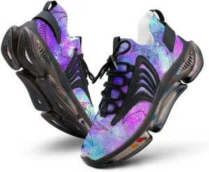 Astrological Galaxy Print Walking Shoes for Men Lightweight Tennis Fashion Elastic Sports Shoes Cushion Basketball Shoes