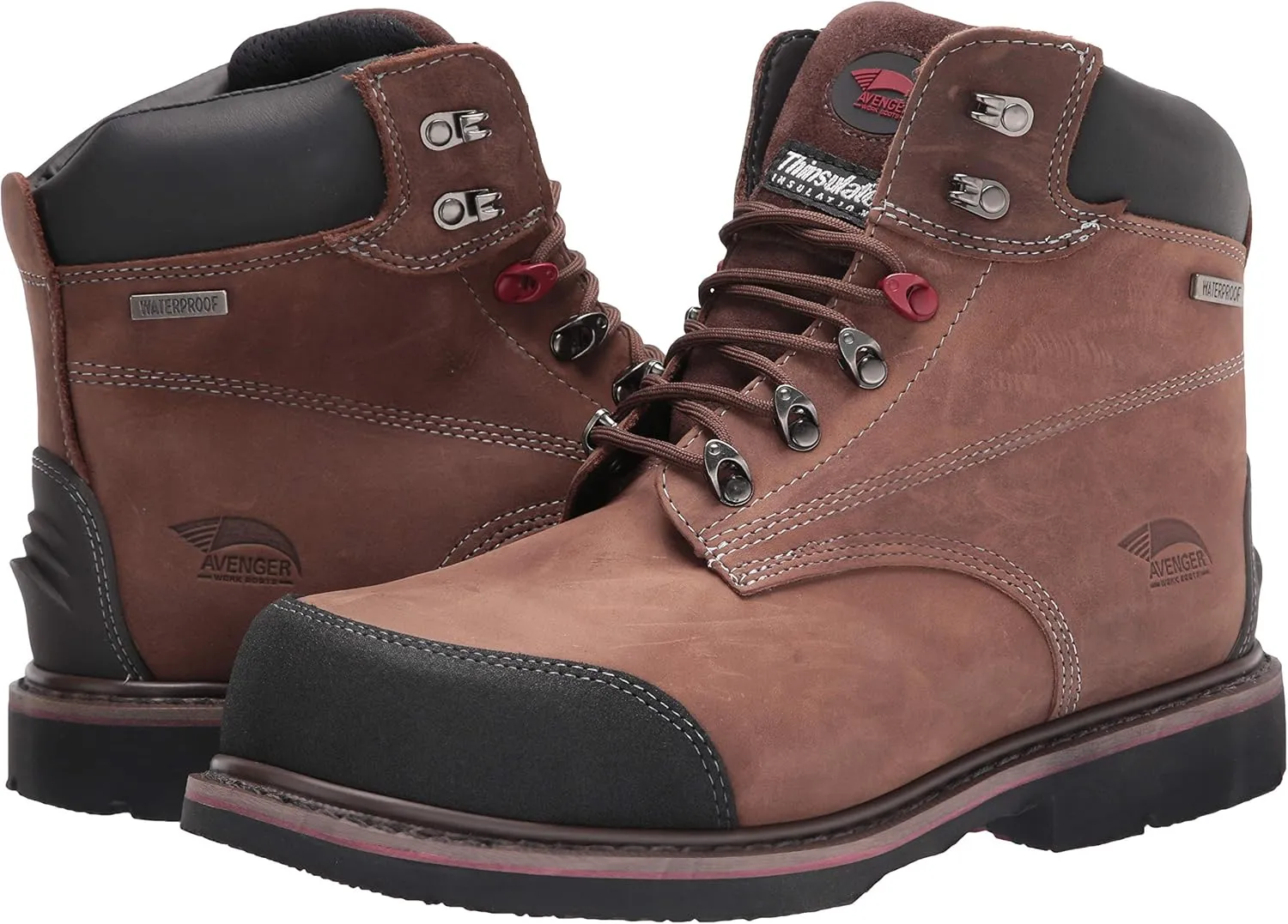 Avenger Work Boots Hammer A7334 Men's Comp Toe EH Waterproof Work Boots