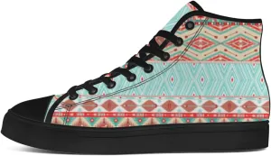 Aztec Shoes for Men Women Native American High Top Canvas Sneakers Lace Up Casual Walking Shoes Gifts for Him Her