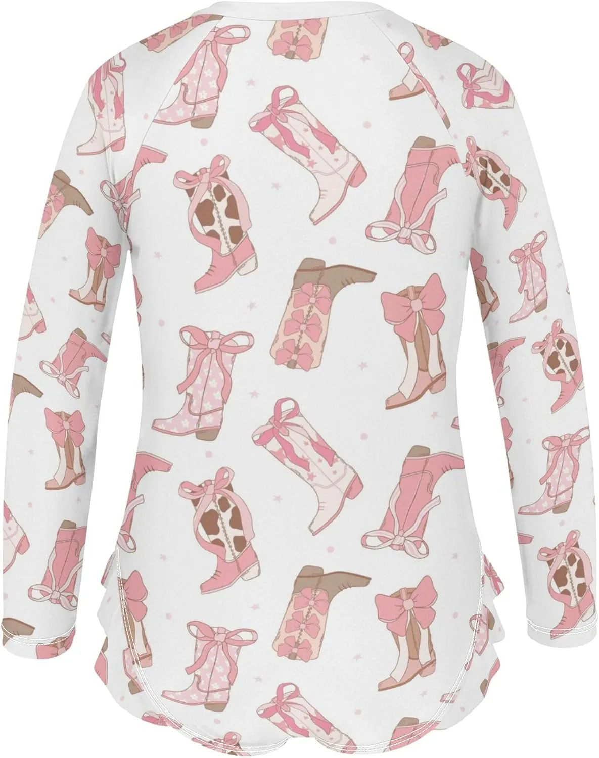 Baby Girl Bathing Suit Long Sleeve UPF 50  One Piece Toddler Swimsuit