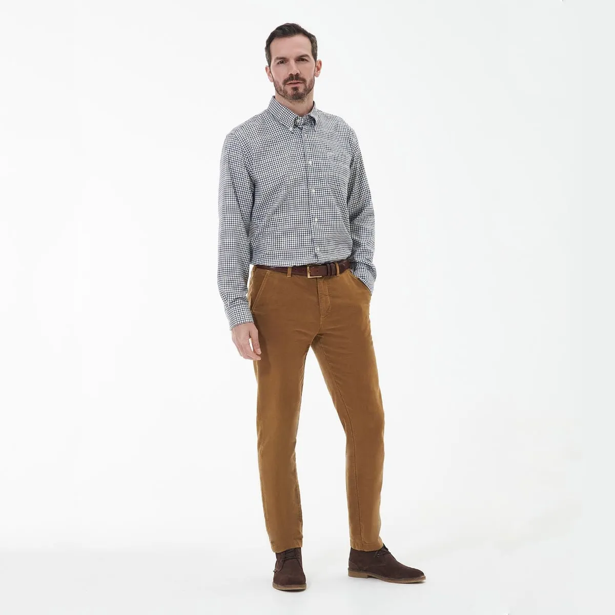 Barbour Henderson Thermo Weave Regular Fit Men's Shirt | Whisper White