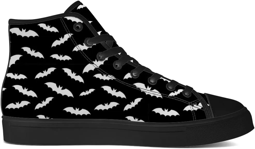 Bat Shoes High Top Canvas Sneakers Lace Up Casual Walking Shoes Gifts for Men Women