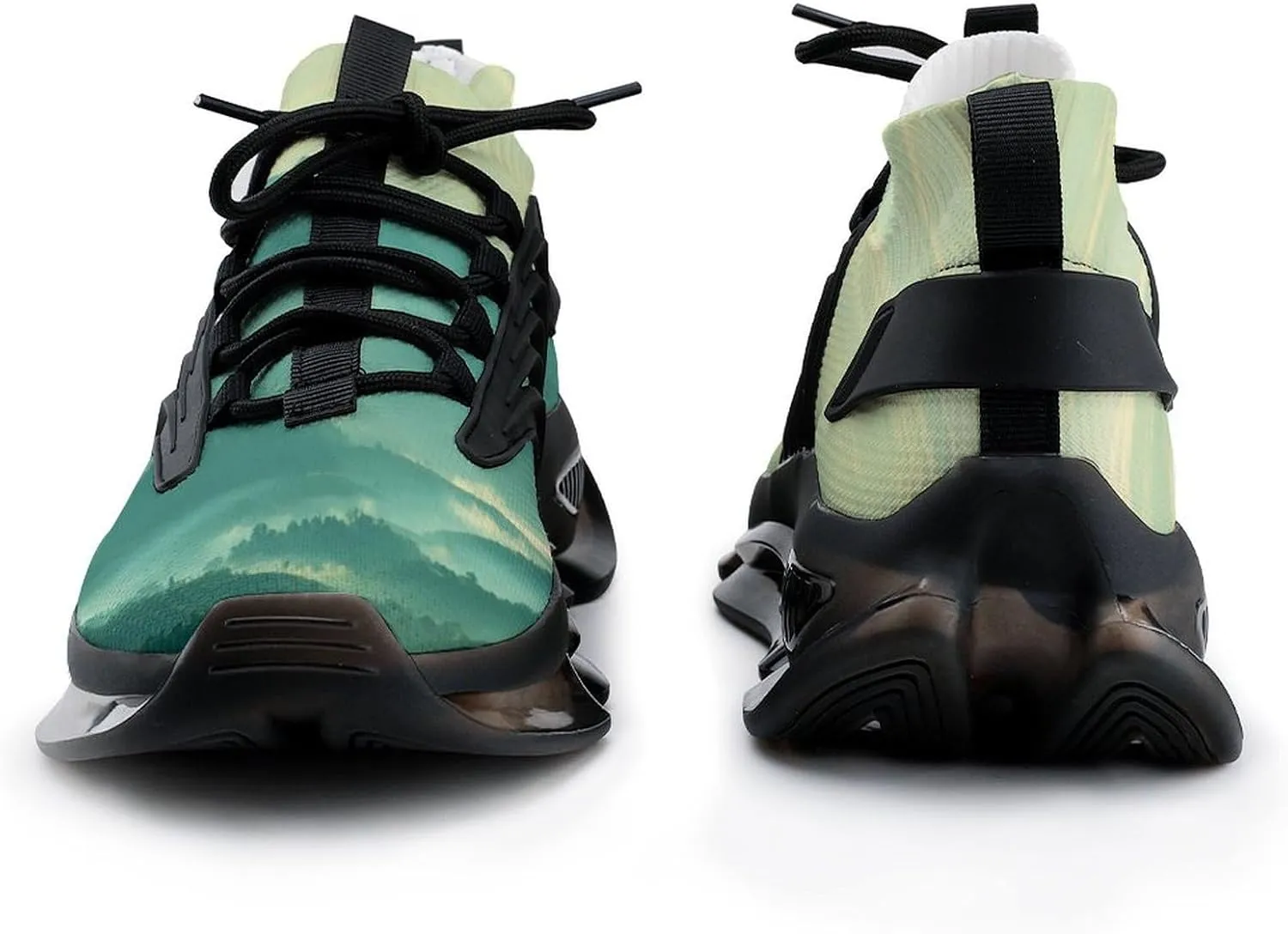 Beautiful Landscape of Mountain Layer Walking Shoes for Men Lightweight Tennis Fashion Elastic Sports Shoes Cushion Basketball Shoes