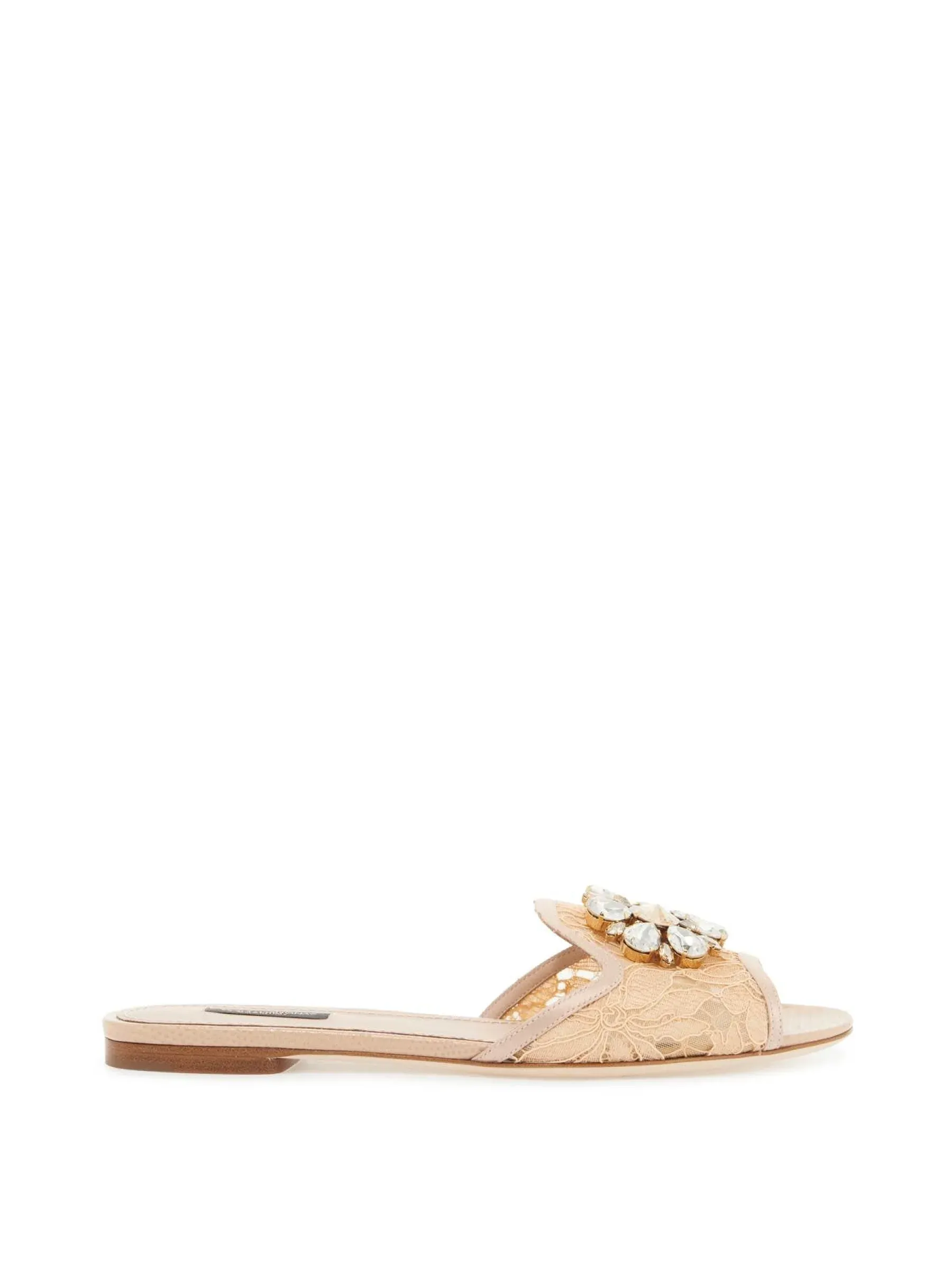 Bianca Lace Embellished Slides
