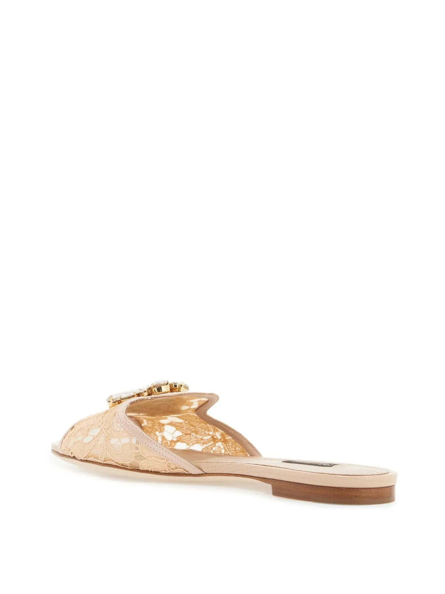 Bianca Lace Embellished Slides