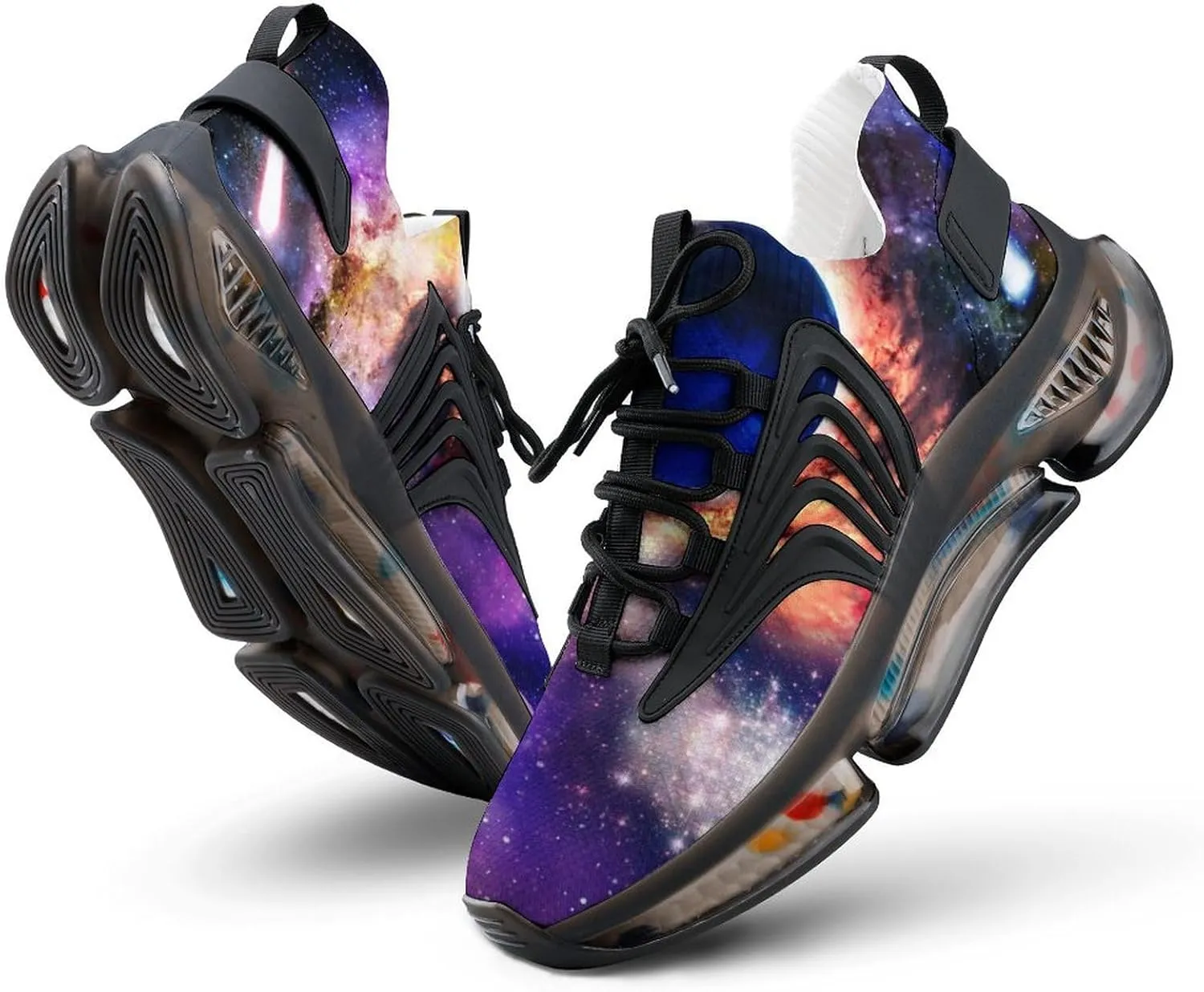 Big Bang Solar System Planet Walking Shoes for Men Lightweight Tennis Fashion Elastic Sports Shoes Cushion Basketball Shoes