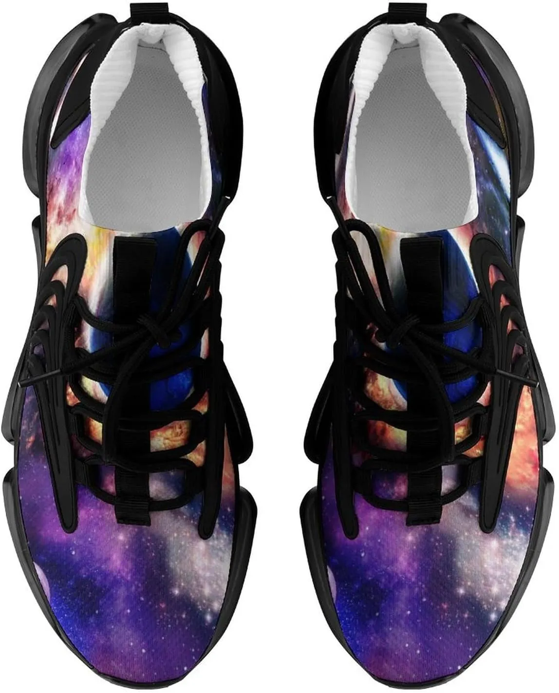 Big Bang Solar System Planet Walking Shoes for Men Lightweight Tennis Fashion Elastic Sports Shoes Cushion Basketball Shoes