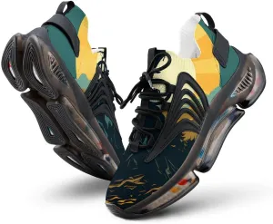 Bike Ride Walking Shoes for Men Lightweight Tennis Fashion Elastic Sports Shoes Cushion Basketball Shoes