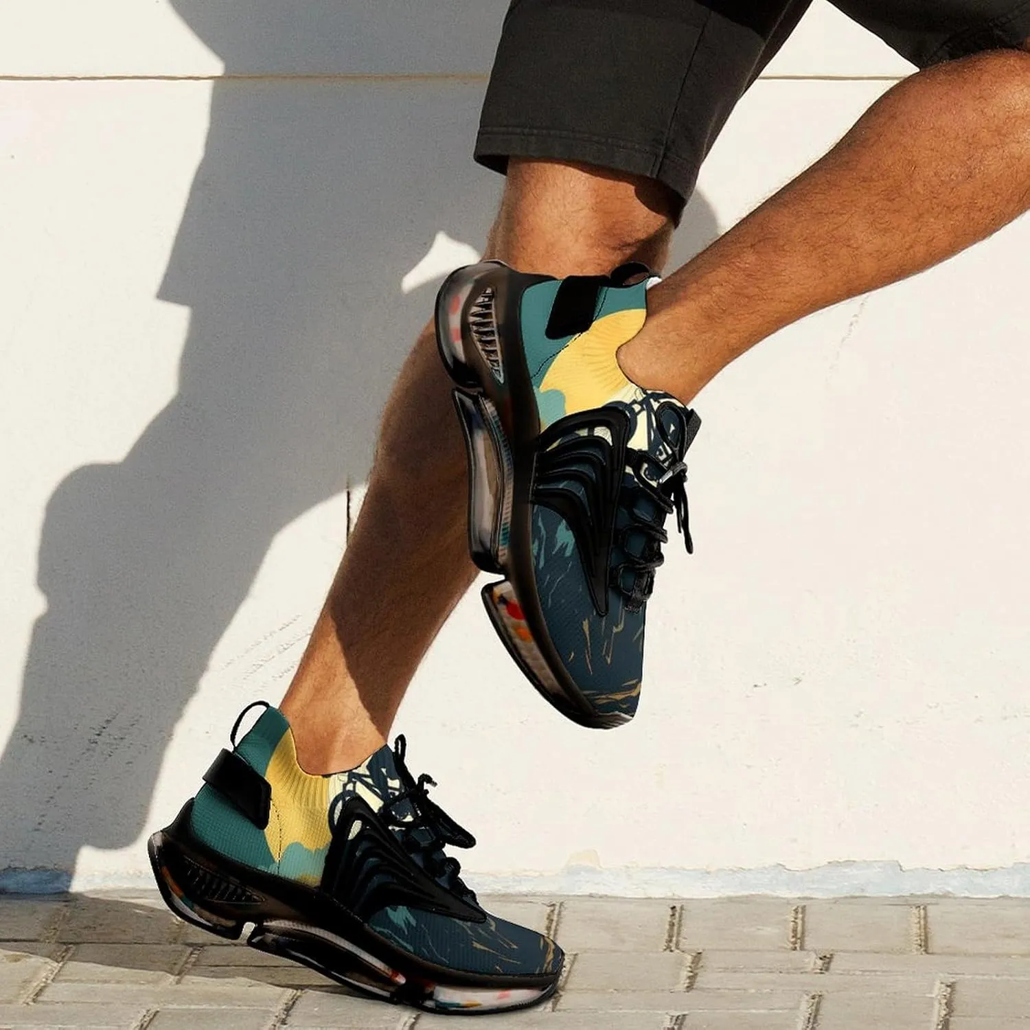 Bike Ride Walking Shoes for Men Lightweight Tennis Fashion Elastic Sports Shoes Cushion Basketball Shoes