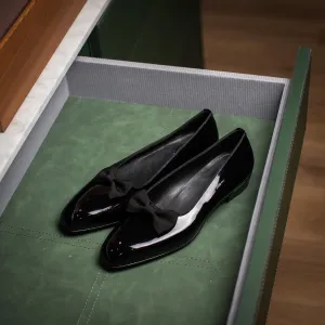 Black Leather Siena Slip On Opera Loafers - AW24