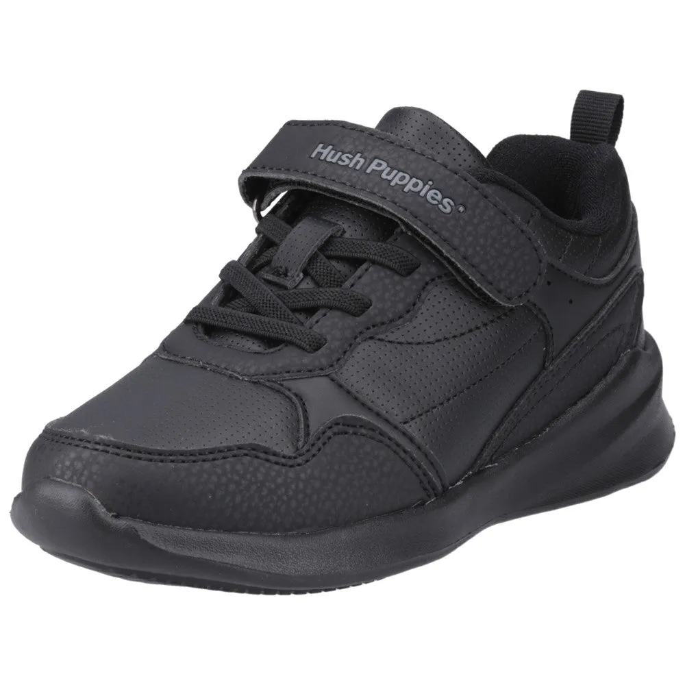 Black Marling Bungee Lace Junior School Shoes