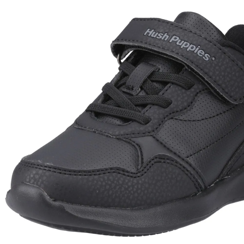 Black Marling Bungee Lace Junior School Shoes
