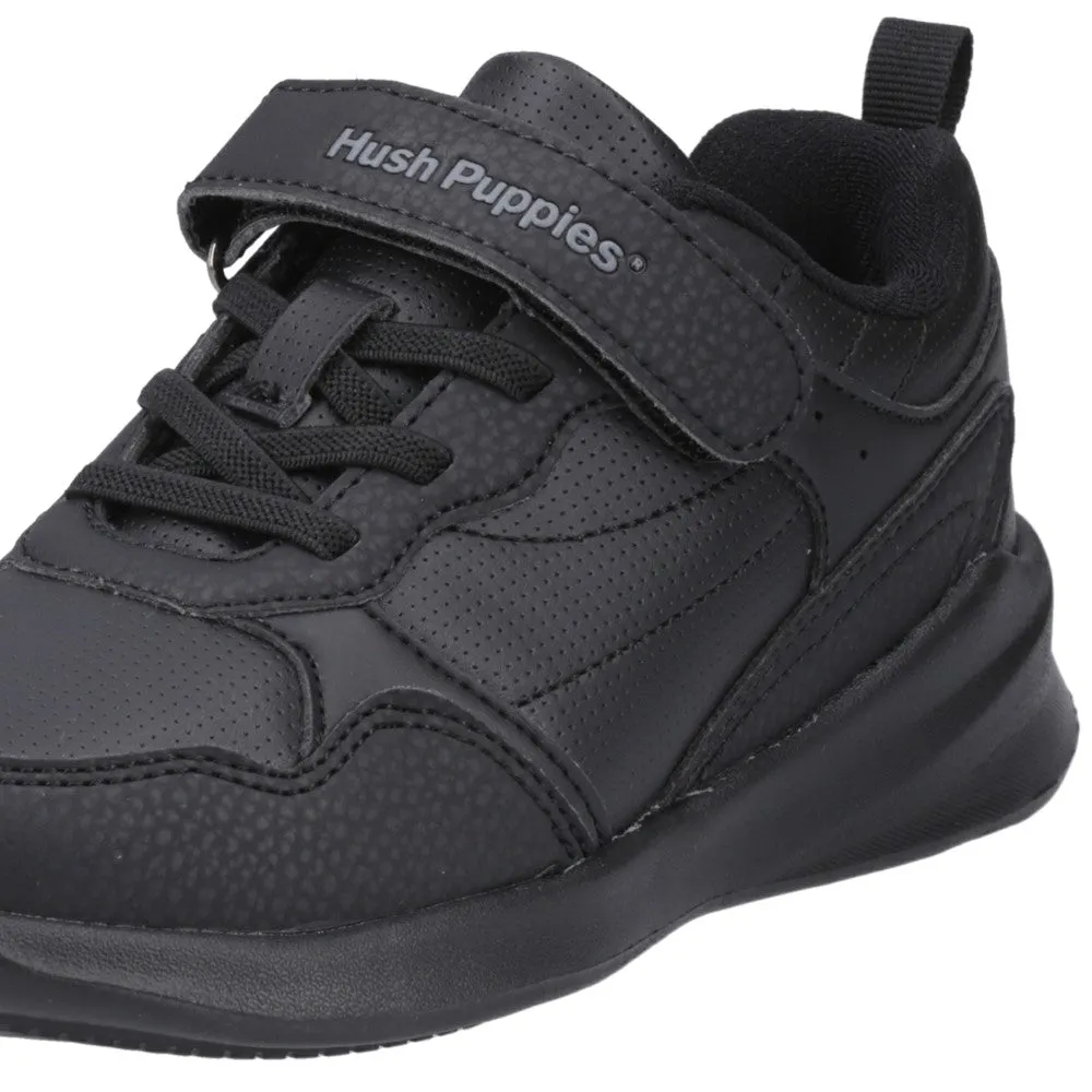 Black Marling Bungee Lace Junior School Shoes