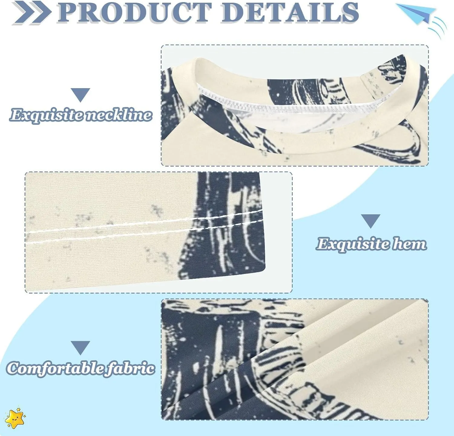 Boy Swimsuit Skate Shoe Retro Sport Sunscreen T-Shirts Swimwear Sets UPF 50 