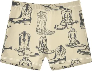 Boys Swim Trunks Toddler Swim Shorts Cowboy Boots Boys Bathing Suit Swimsuit for Kids 3-10T