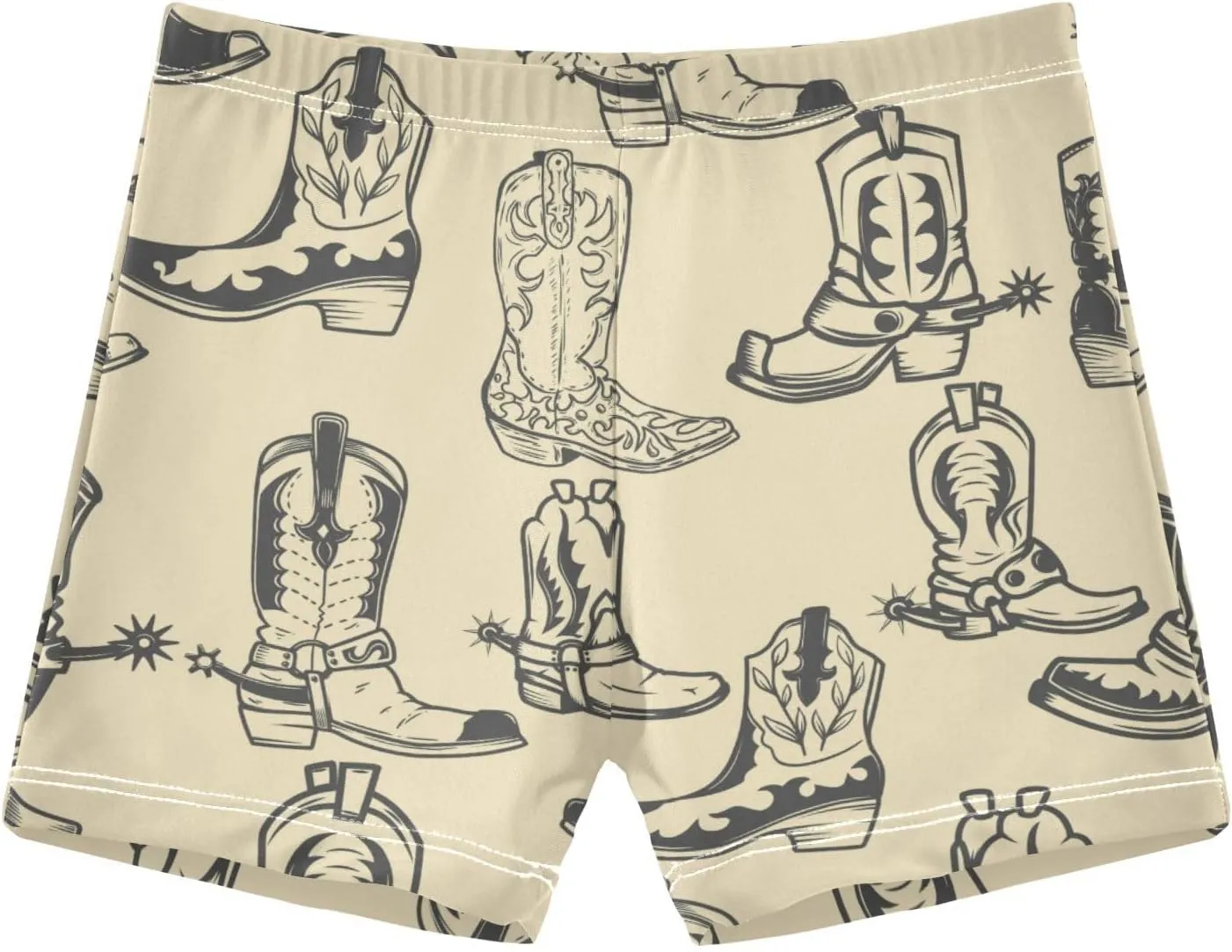 Boys Swim Trunks Toddler Swim Shorts Cowboy Boots Boys Bathing Suit Swimsuit for Kids 3-10T