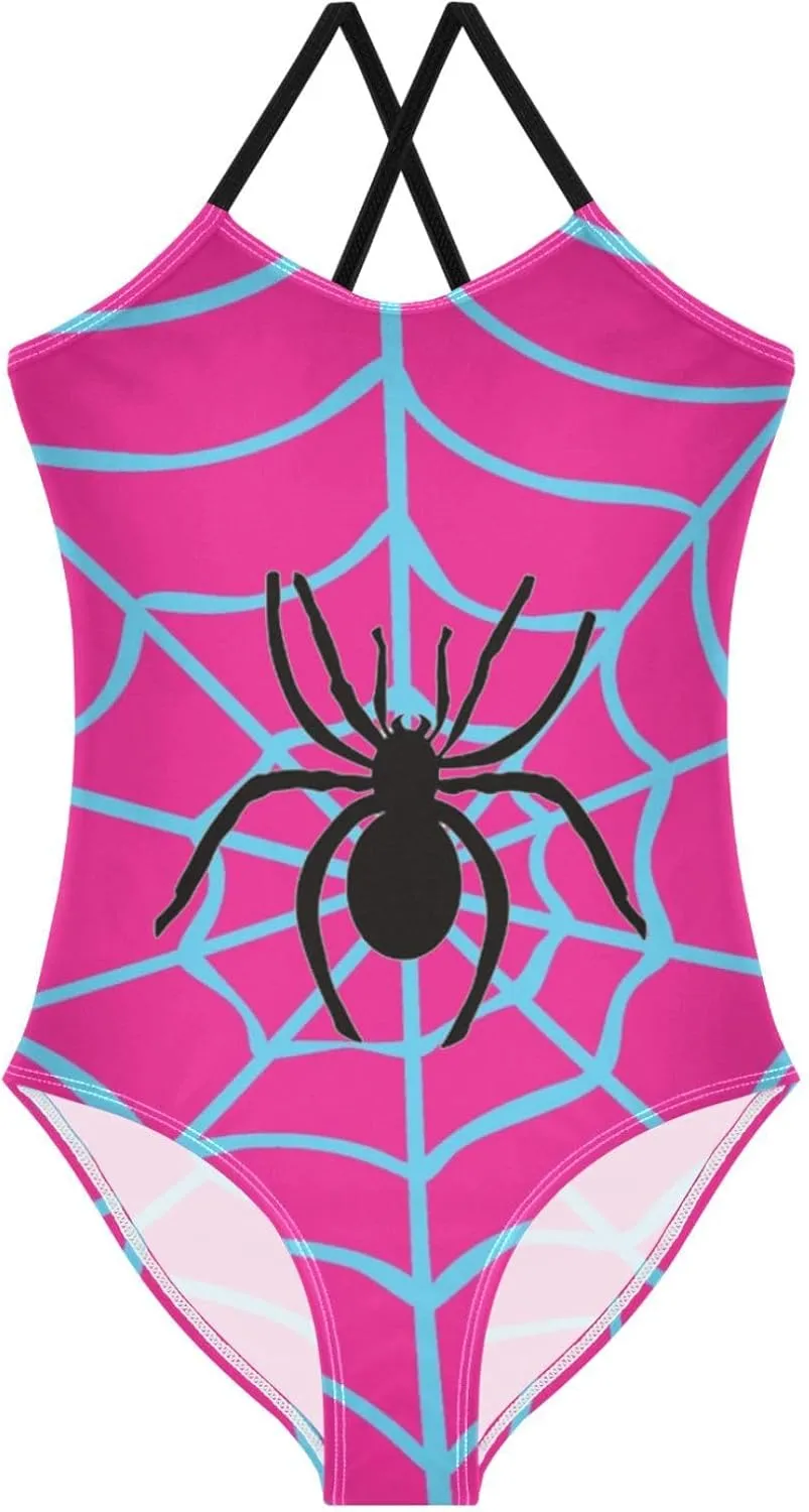 CaTaKu Girls One Piece Swimsuits Hawaiian Toddler Bathing Suit for Girls Kids Swimwear 3-10 Years