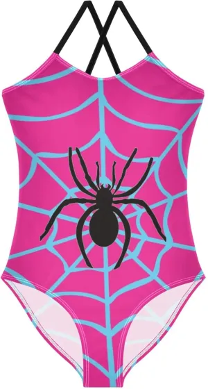 CaTaKu Girls One Piece Swimsuits Hawaiian Toddler Bathing Suit for Girls Kids Swimwear 3-10 Years
