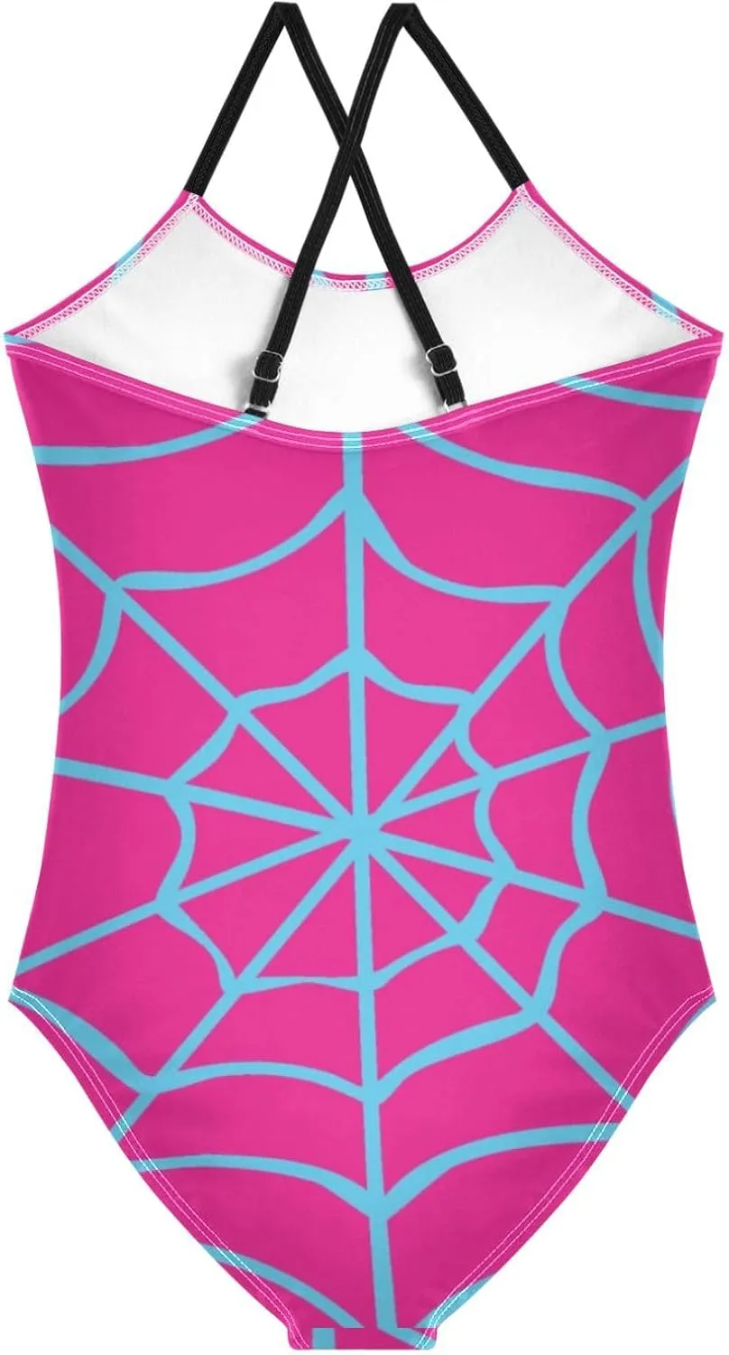 CaTaKu Girls One Piece Swimsuits Hawaiian Toddler Bathing Suit for Girls Kids Swimwear 3-10 Years