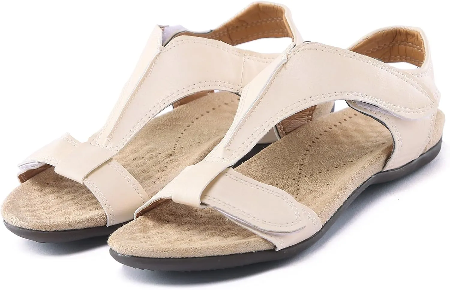 Cathalem Orthopedic Sandals for Women 2024 Womens Arch Support Flat Sandals Flat Arch Massage Casual Beach Sandals