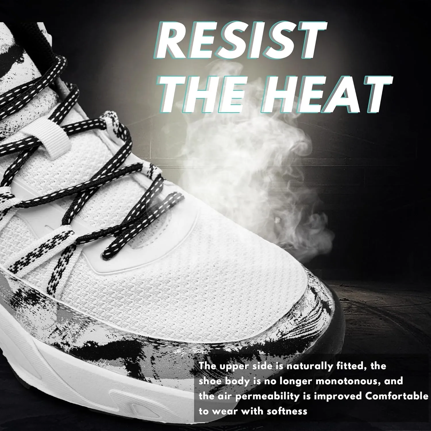 CJSPORX Men Women Basketball Shoes Breathable Non Slip Outdoor Fashion Sneakers