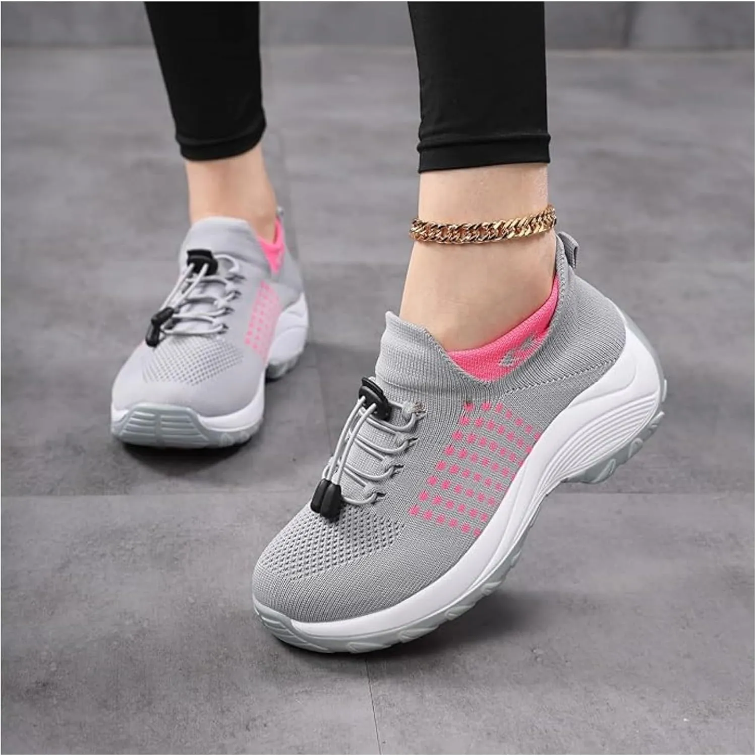 Comfort Wear Orthowear Shoes for Women,Orthopedic Walking Sock Sneakers Breathable Comfortable Plantar Fasciitis Mesh Non Slip-On Air Cushion Running Sneakers Comfort Athletic Shoe