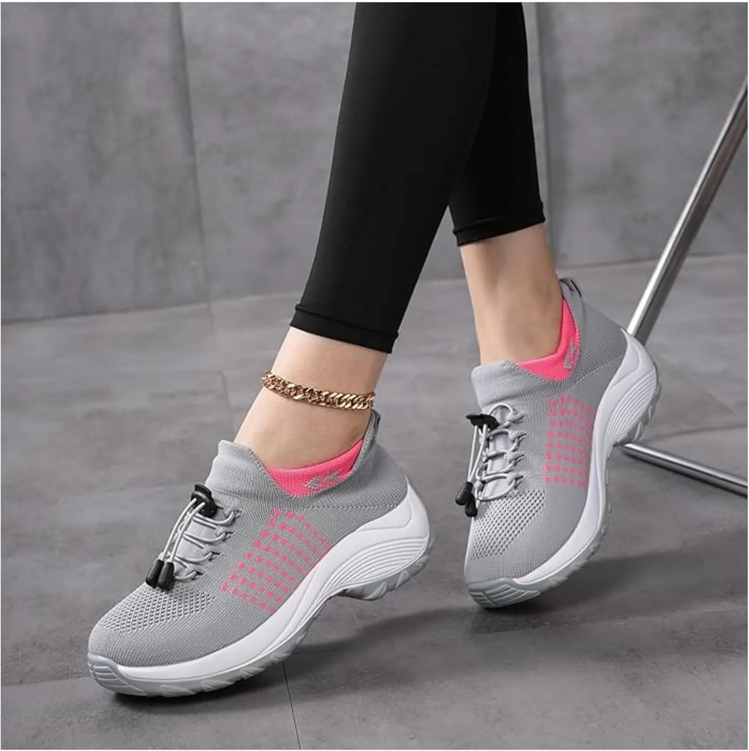 Comfort Wear Orthowear Shoes for Women,Orthopedic Walking Sock Sneakers Breathable Comfortable Plantar Fasciitis Mesh Non Slip-On Air Cushion Running Sneakers Comfort Athletic Shoe