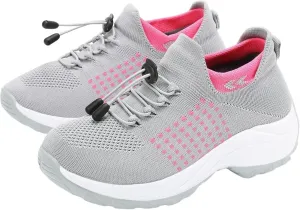 Comfort Wear Orthowear Shoes for Women,Orthopedic Walking Sock Sneakers Breathable Comfortable Plantar Fasciitis Mesh Non Slip-On Air Cushion Running Sneakers Comfort Athletic Shoe