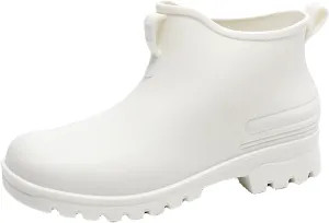 Couple Rain Shoes Outside Wear Versatile Water Shoes Thick Bottom Comfortable Non Slip Kitchen Rubber Shoes Men and Women Rain Boots for Women with Chickens