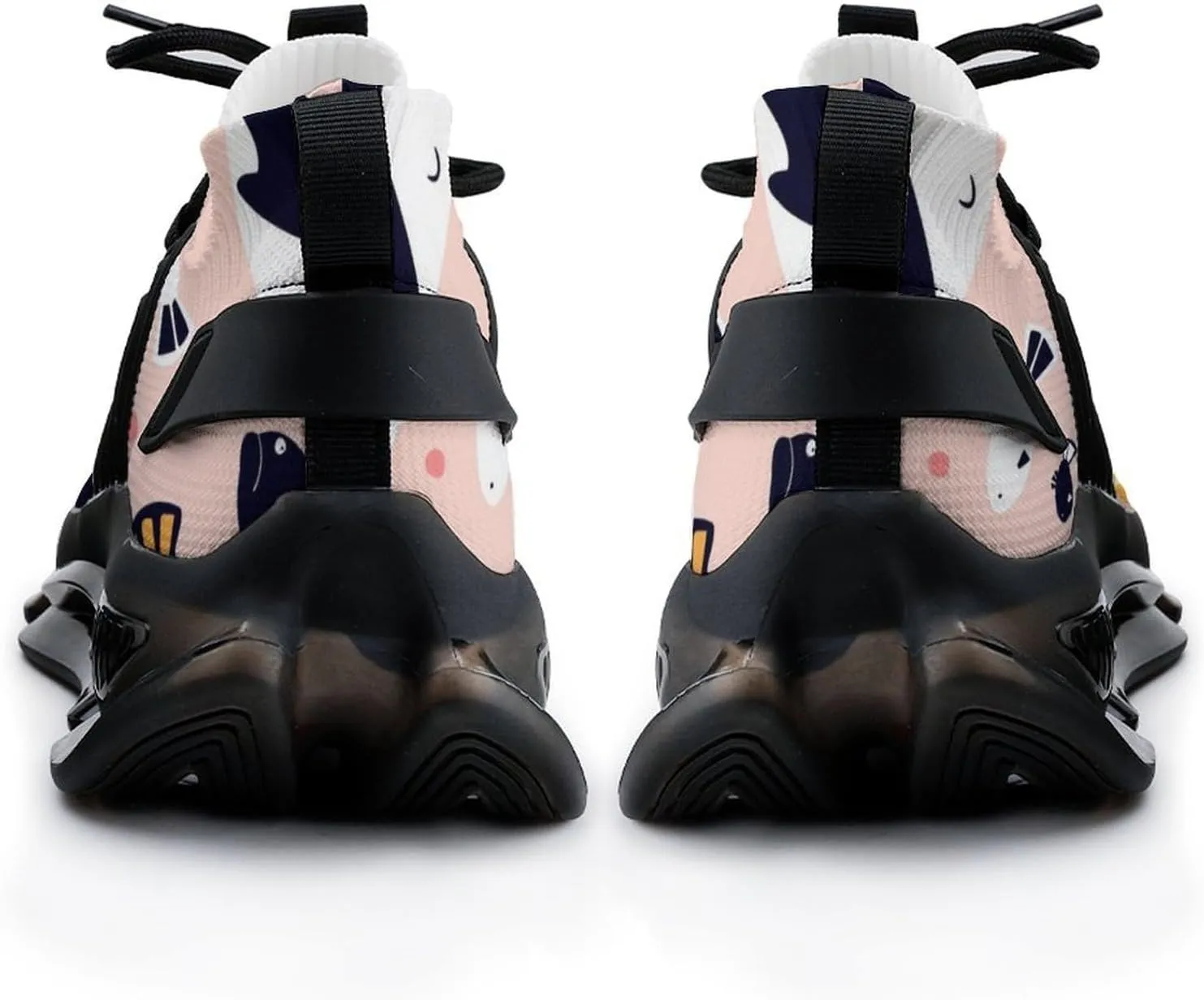 Cute Sea Animals Killer Whale Angler Fish Walking Shoes for Men Lightweight Tennis Fashion Elastic Sports Shoes Cushion Basketball Shoes