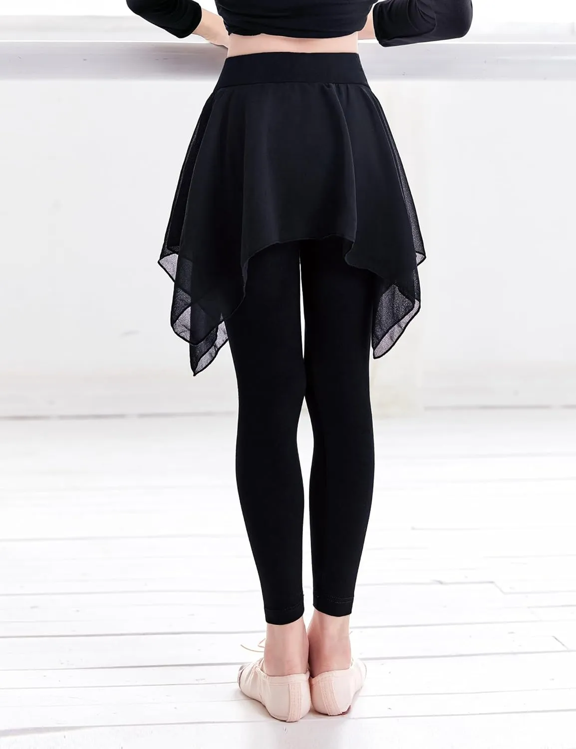 Daydance Modal Girls Kids Black Leggings Pants for Ballet, Dance, Gymnastic, Yoga, Daily Life