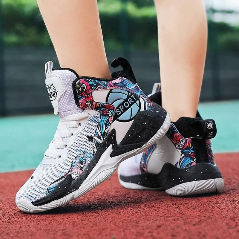 DHOVOR Boys Girls Basketball Shoes Kids Athletic Shoes Fashion Sneakers Non-Slip Tennis Shoes Boys (Big Kid/Little Kid)