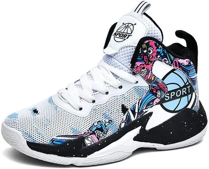 DHOVOR Boys Girls Basketball Shoes Kids Athletic Shoes Fashion Sneakers Non-Slip Tennis Shoes Boys (Big Kid/Little Kid)