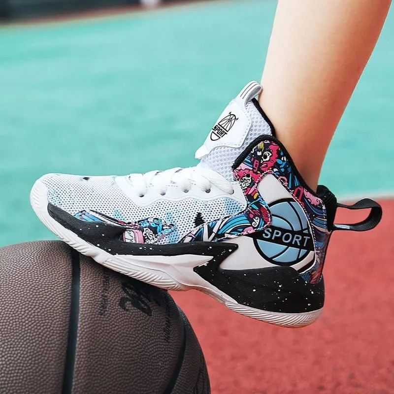 DHOVOR Boys Girls Basketball Shoes Kids Athletic Shoes Fashion Sneakers Non-Slip Tennis Shoes Boys (Big Kid/Little Kid)