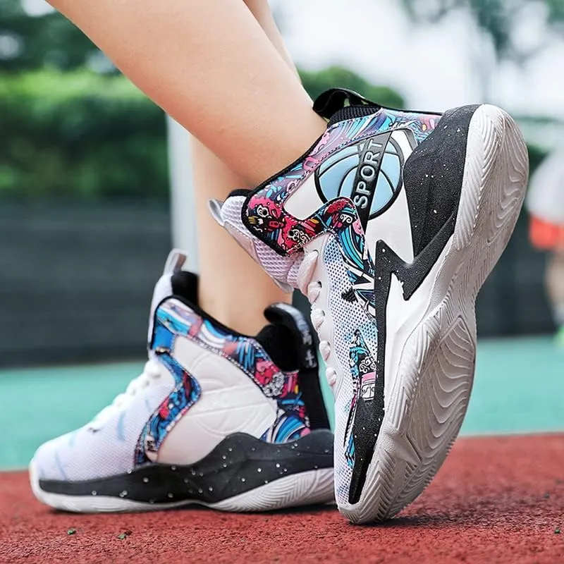 DHOVOR Boys Girls Basketball Shoes Kids Athletic Shoes Fashion Sneakers Non-Slip Tennis Shoes Boys (Big Kid/Little Kid)