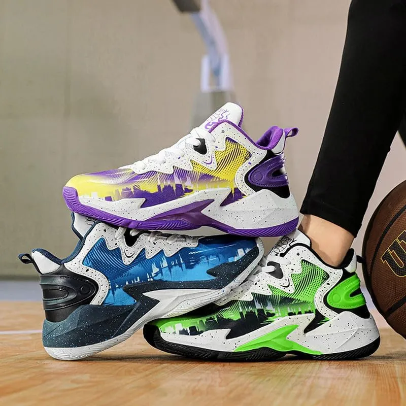 DHOVOR Men's Basketball Shoes Youth Anti Slip Fashion Sneakers Tennis Sport Shoes for Mens Outdoor Shoes