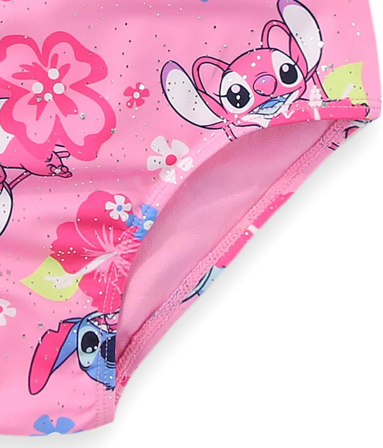 Disney Lilo & Stitch Girls Swimsuit UPF 50  One Piece Bathing Suit for Big Kids