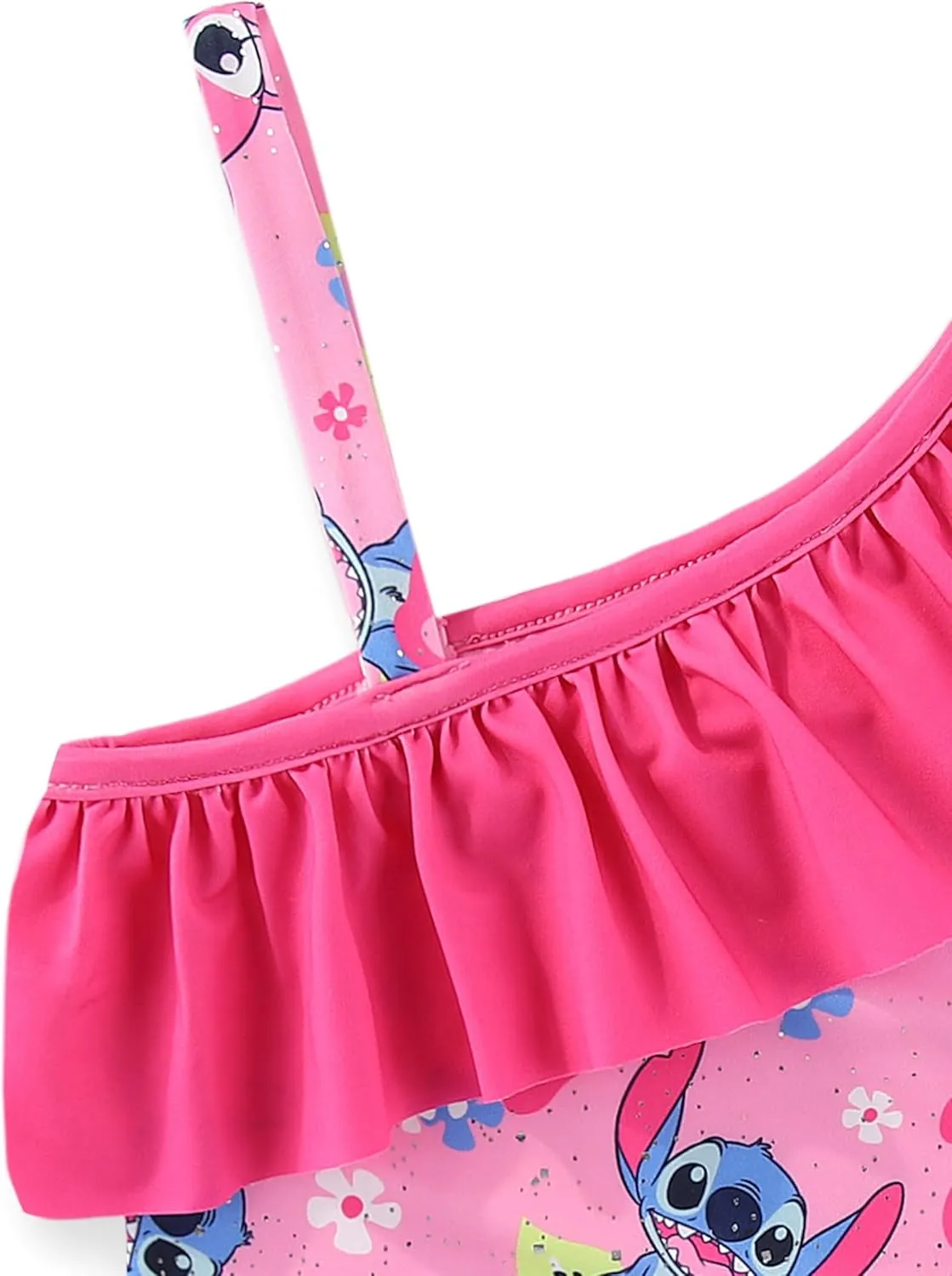 Disney Lilo & Stitch Girls Swimsuit UPF 50  One Piece Bathing Suit for Big Kids