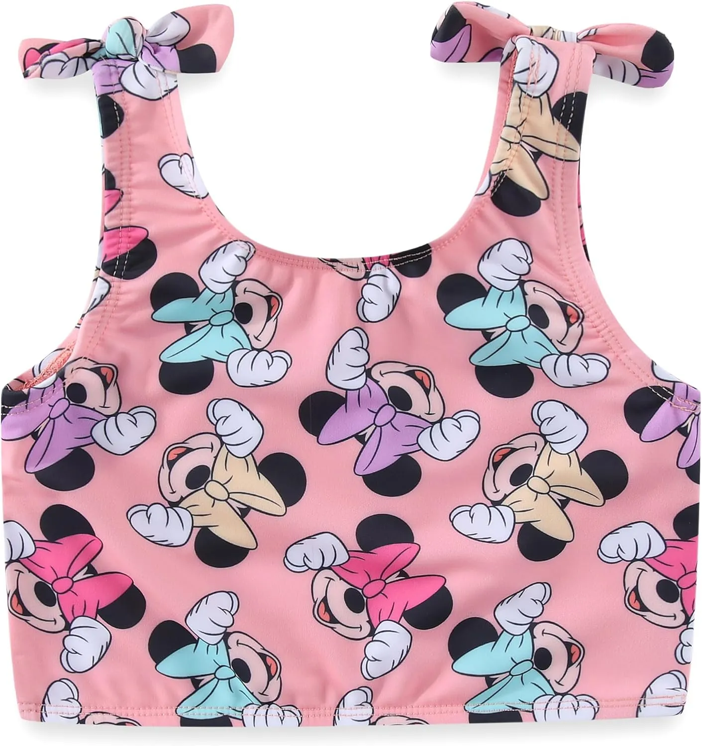 Disney Minnie Mouse Girls UPF 50  Bathing Suit Tankini Top and Bikini Bottom Swimsuit Set for Toddler and Big Kids
