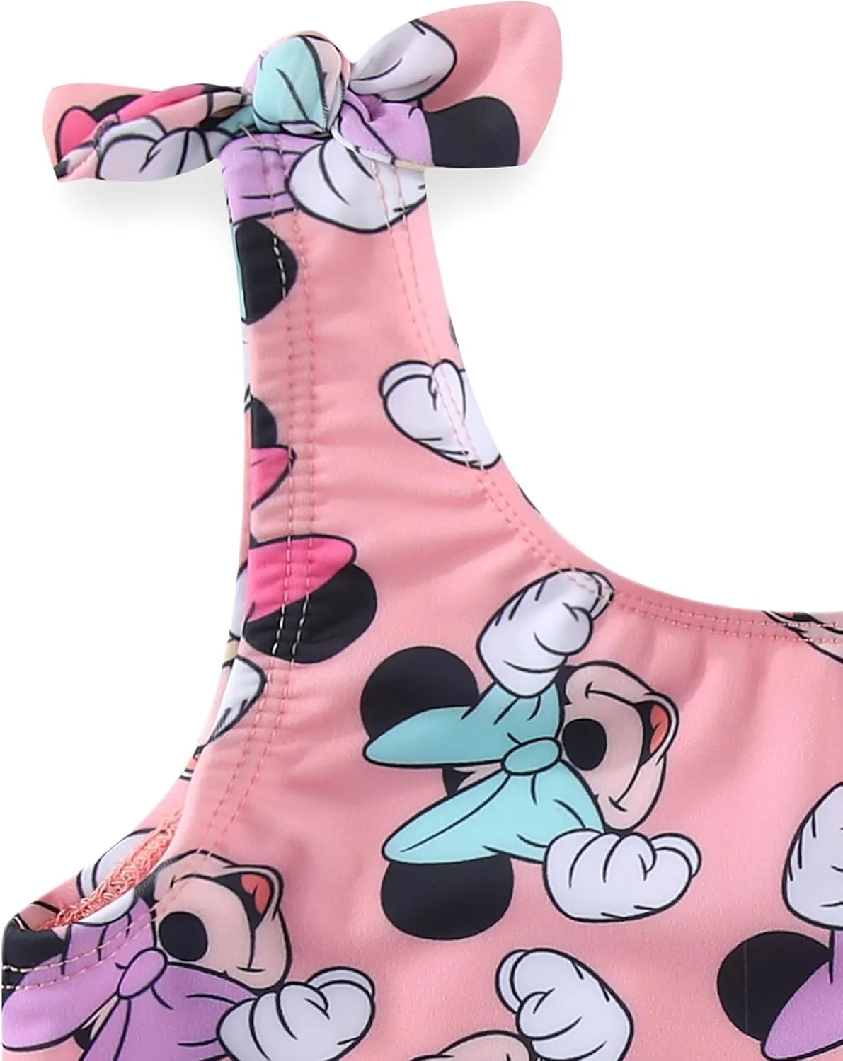 Disney Minnie Mouse Girls UPF 50  Bathing Suit Tankini Top and Bikini Bottom Swimsuit Set for Toddler and Big Kids