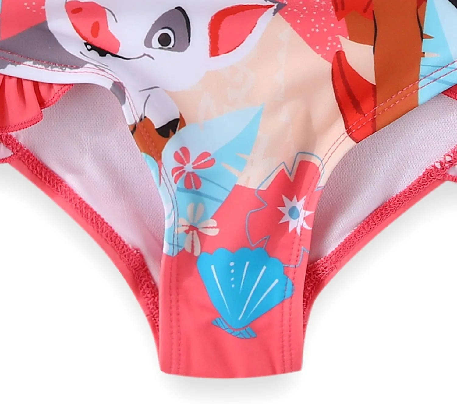 Disney Princess Moana Girls Swimsuit UPF 50  One Piece Bathing Suit for Toddler and Big Kids