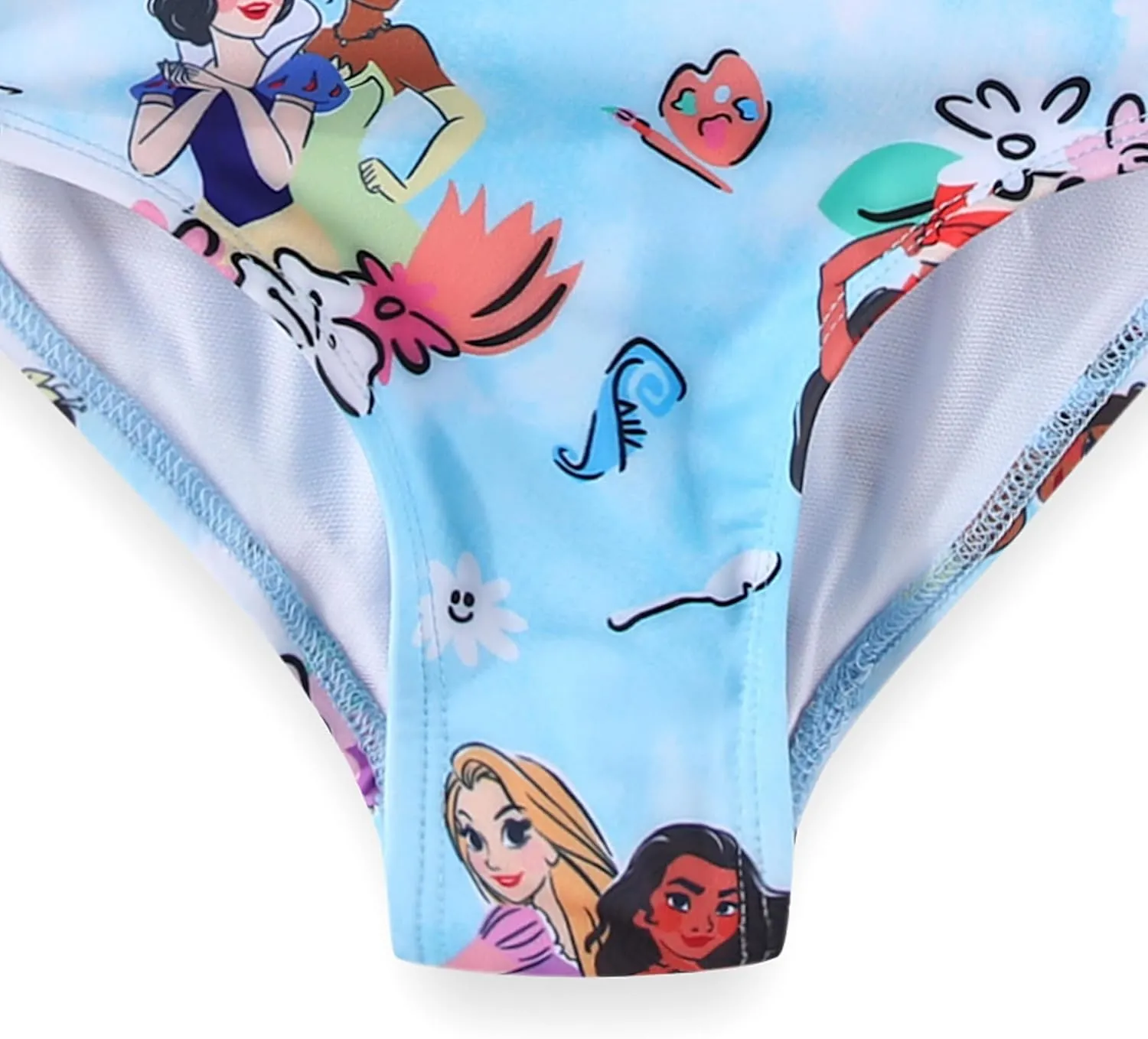 Disney Princess Moana Girls Swimsuit UPF 50  One Piece Bathing Suit for Toddler and Big Kids