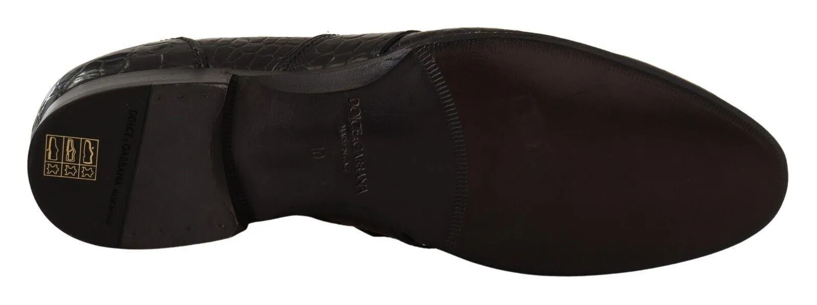 Dolce & Gabbana Elegant Crocodile Leather Moccasin Sko