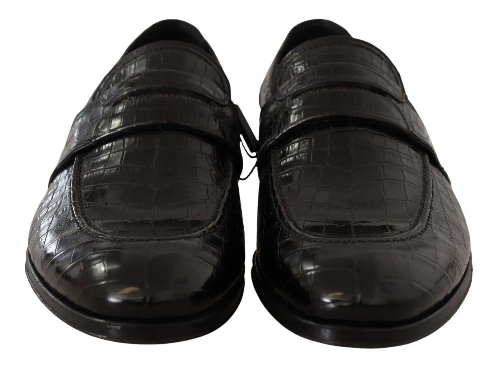Dolce & Gabbana Elegant Crocodile Leather Moccasin Sko